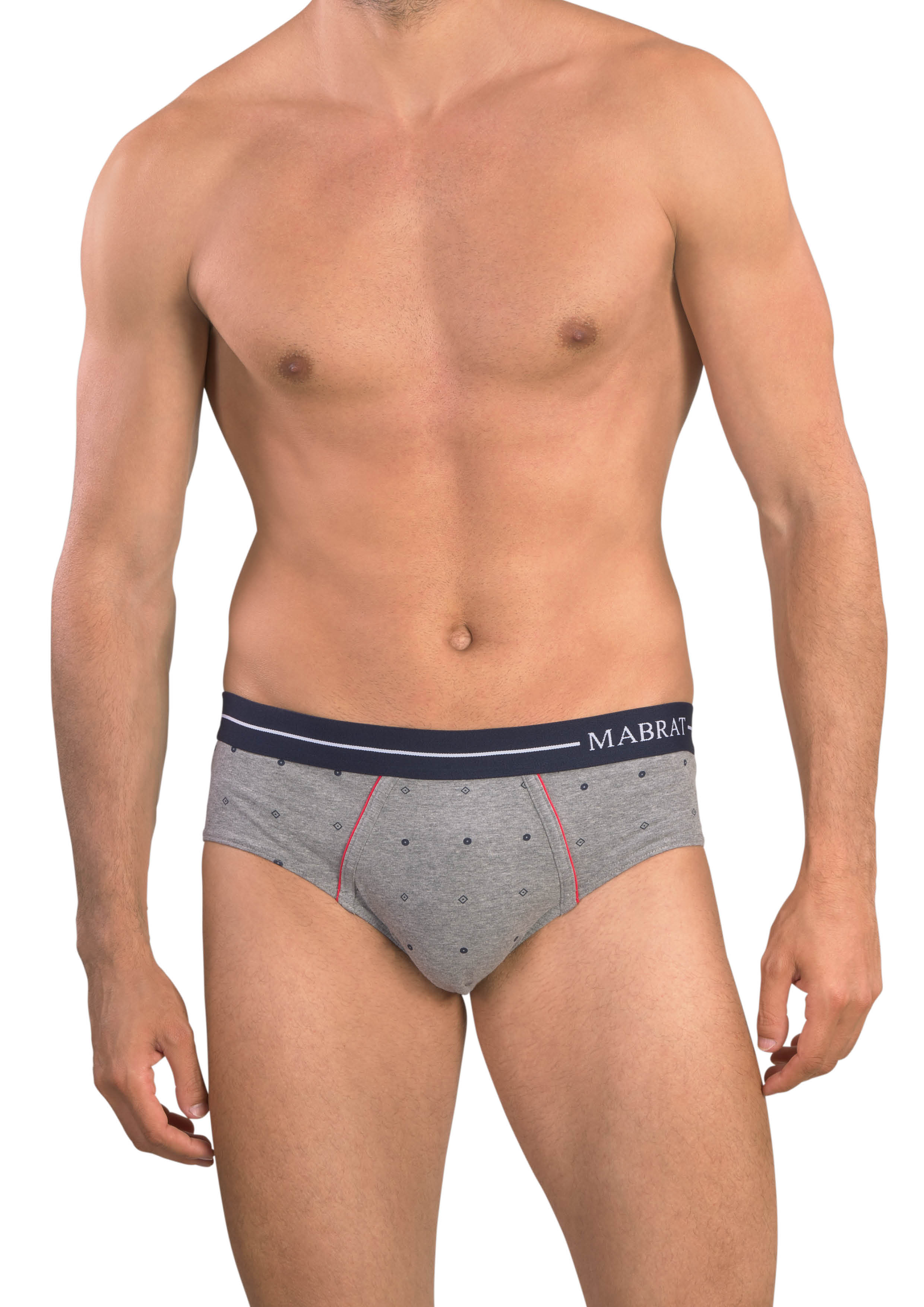 Slip Uomo con elastico esterno con micro fantasie geometriche