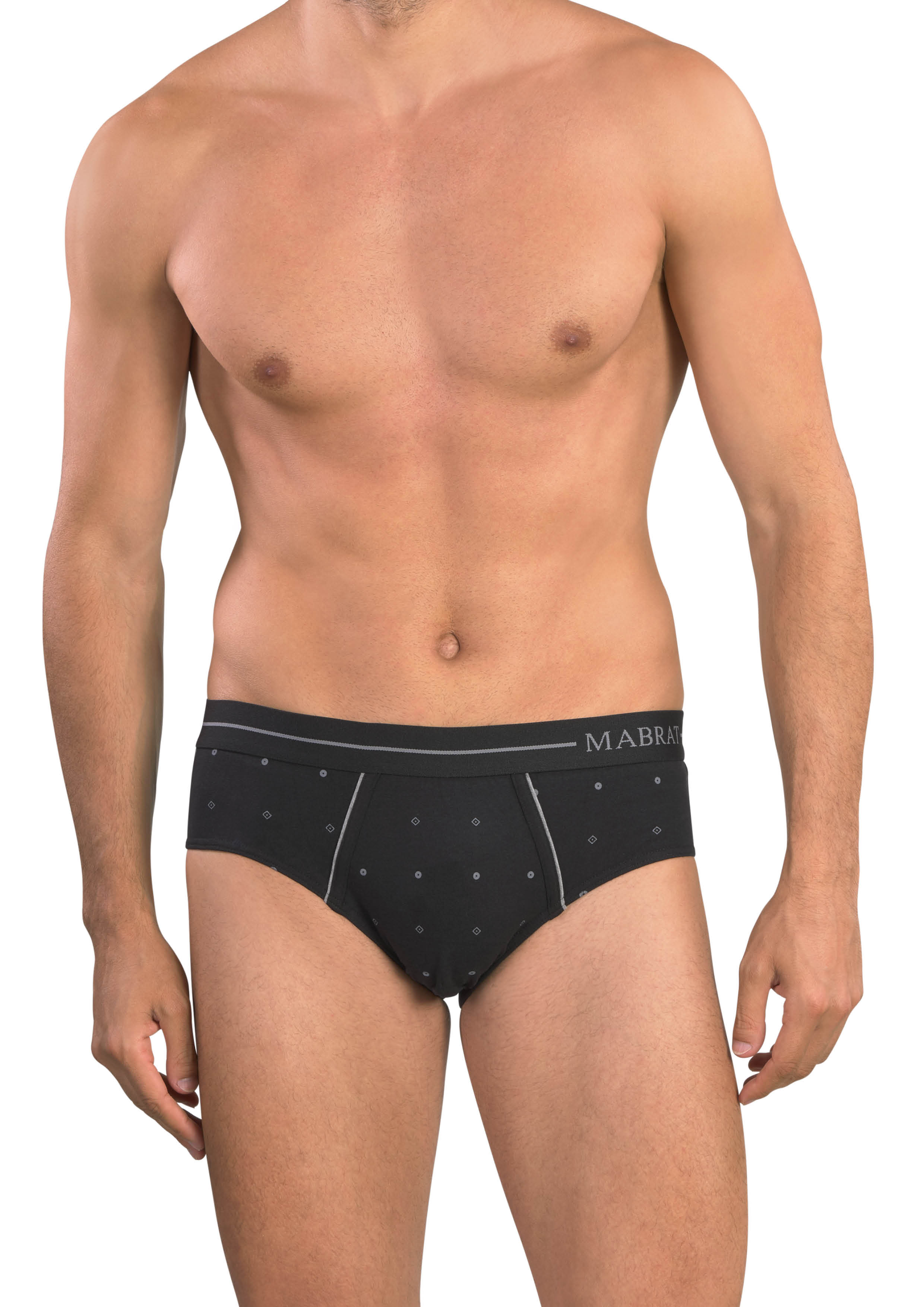 Slip Uomo con elastico esterno con micro fantasie geometriche