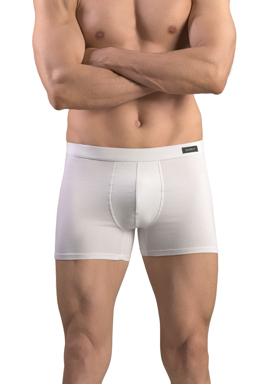 Boxer Uomo Elastico Infilato Bianco